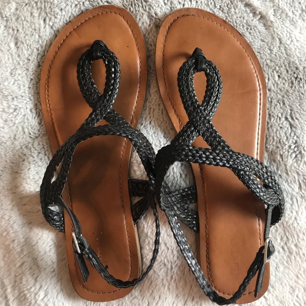 **SOLD** Black Braided Sandals